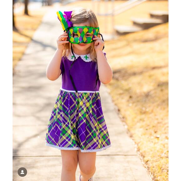 Sunshine and Reign Marie Gras Dress 8Y - Picture 1 of 7